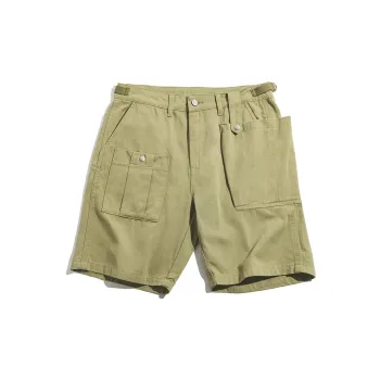 MADEN Casual Shorts Men Khaki