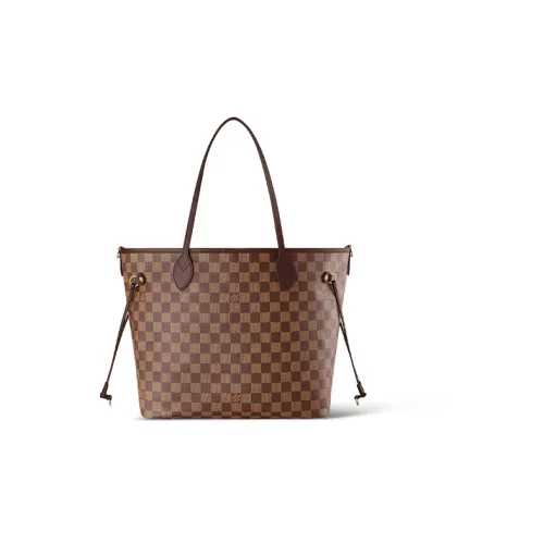 LOUIS VUITTON NEVERFULL Coated Canvas Tote Bag Shopping Bag Handbag Medium Size Women's Brown
