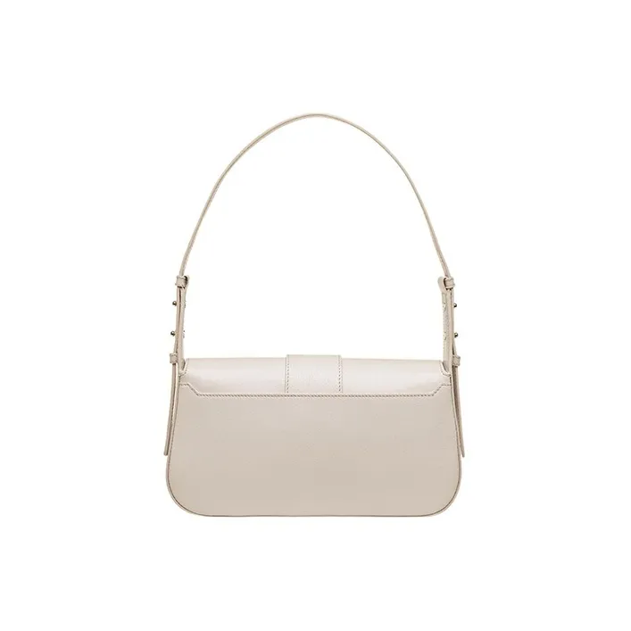 BALLY Goatskin Handbag, Shoulder Bag Women's Bone White-1
