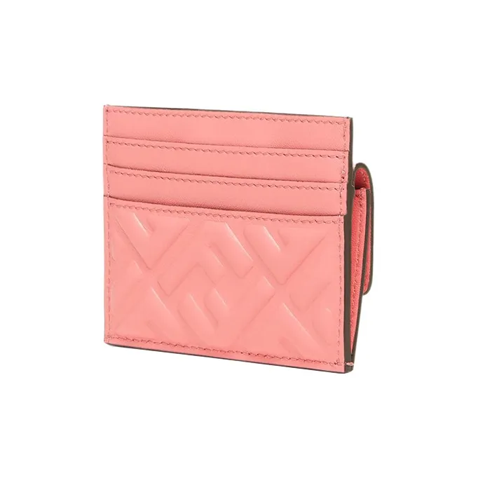 FENDI Baguette Lambskin Card Holder Card Holder Women's Pink-1