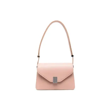 Lanvin Calfskin Combined With Lambskin Handbag Shoulder Bag Women's Light Pink