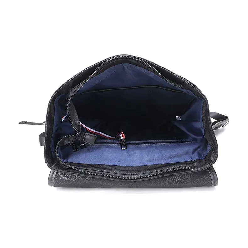 ELLE HOMME Synthetic Leather Laptop Backpack Regular Unisex Black-4