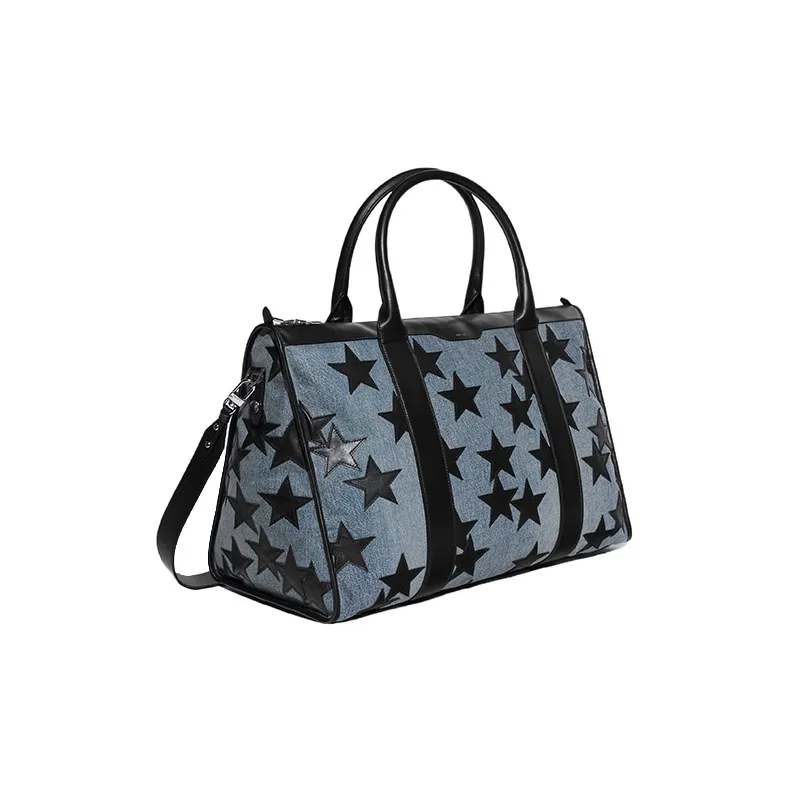 AMIRI Calfskin Tote Bag Shopping Bag Shoulder Bag Crossbody Bag Handbag Men's Blue-1