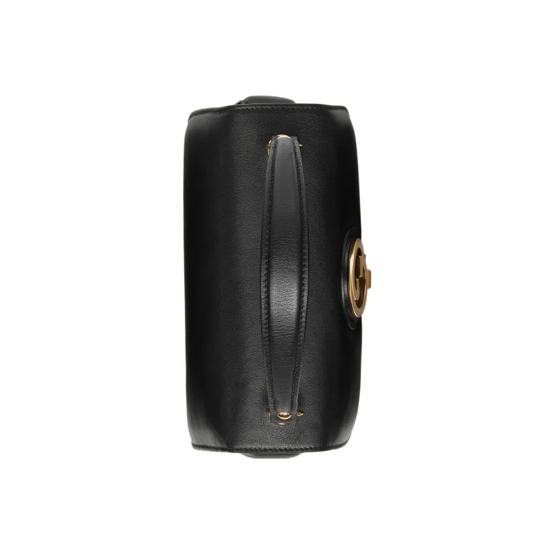 GUCCI Blondie Leather Shoulder Bag, Crossbody Bag, Handbag Trumpets Women's Black-6