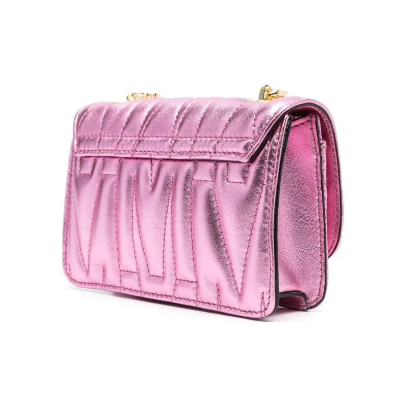 MOSCHINO Calfskin Crossbody Bag, Shoulder Bag Women's Pink-1