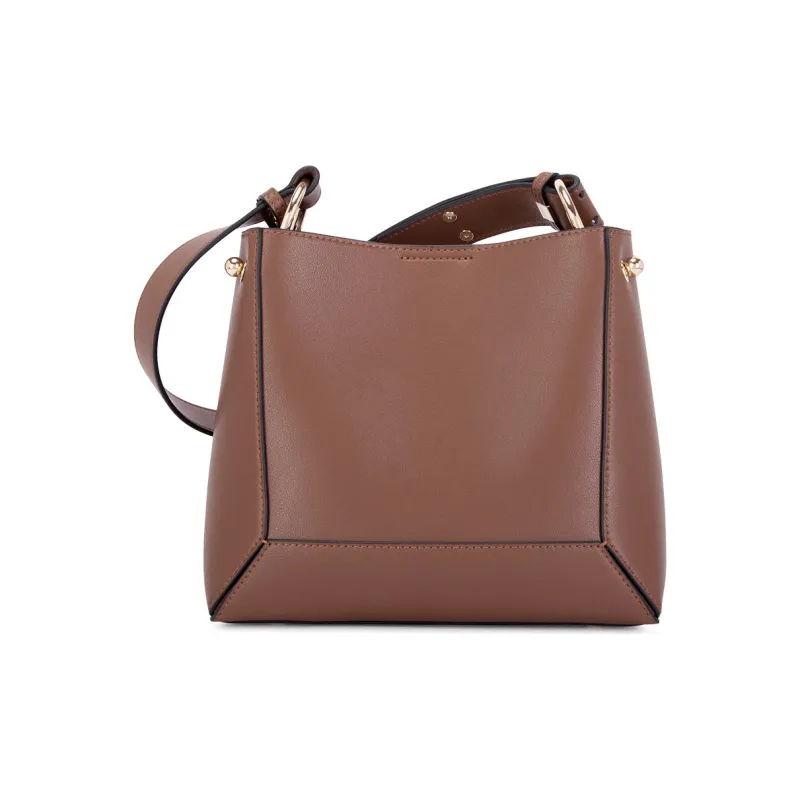 Hush Puppies Cow Leather Bucket Bags Shoulder Bags Women's Coffee-3