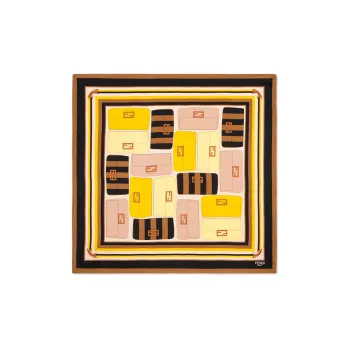 FENDI Silk Scarves Women's Yellow