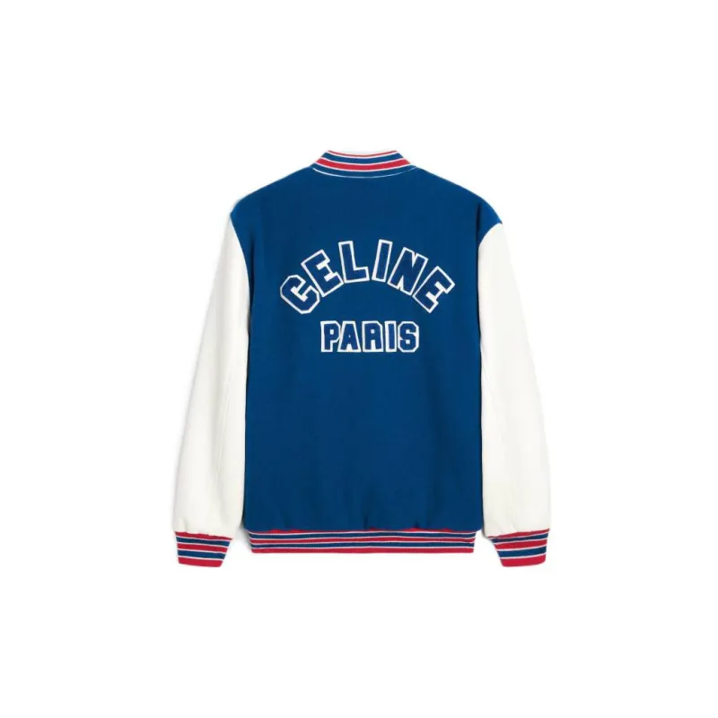 CELINE Baseball Jacket Women's Blue-1