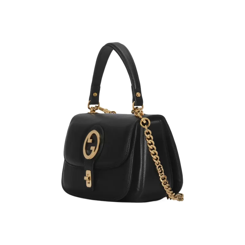 GUCCI Blondie Leather Shoulder Bag, Crossbody Bag, Handbag Trumpets Women's Black-1