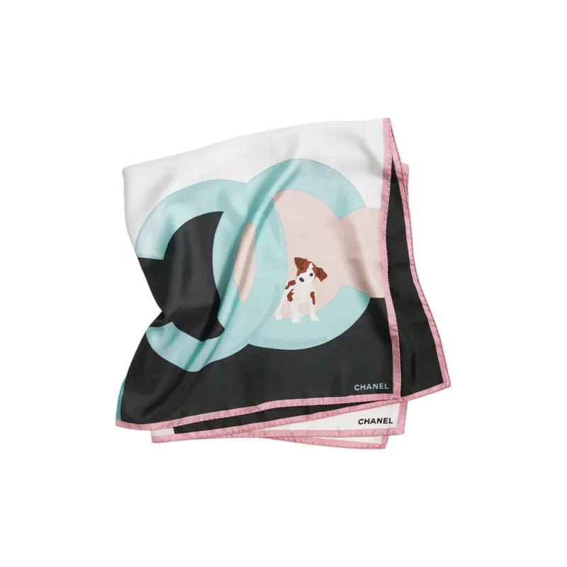 CHANEL Silk Scarves Women's Pink-1