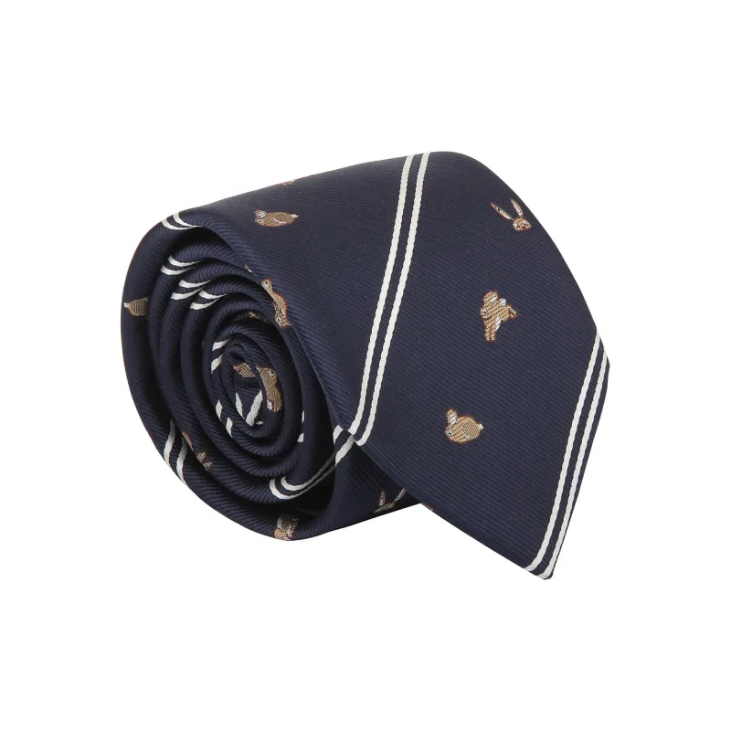 MUSTKOO Ties Men Navy Blue-2