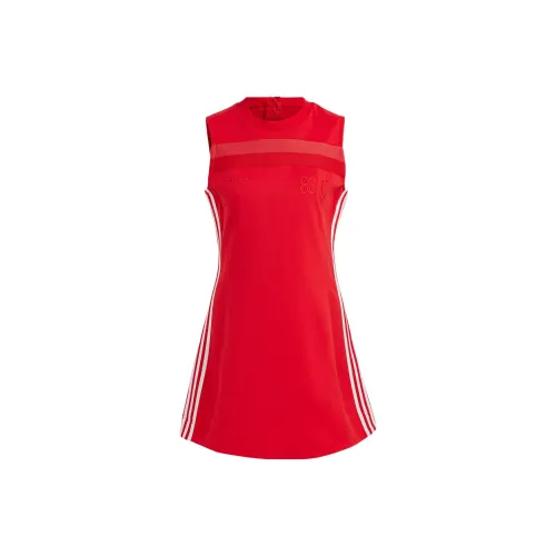 Adidas Originals Blue Version Collection Sleeveless Dresses Women's Red