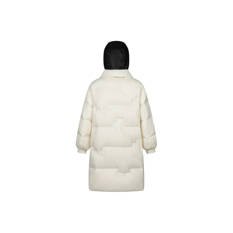 ERAL Solid Color Hooded Loose Fit Thickened Long Down Jacket Women's-1
