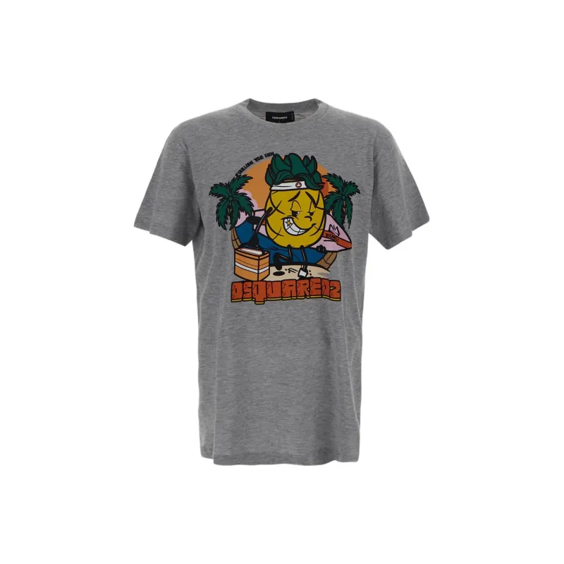 DSQUARED 2 Graphic Printed Crewneck T Shirt-0