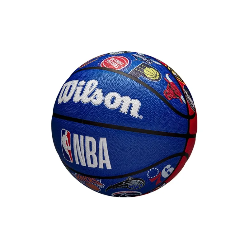 Wilson x NBA NBA Full Team Emblem Series PU Basketball Black Orange Size 7 Ball Training Unisex-1