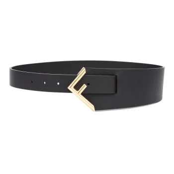 FENDI Logo Plaque Buckle Asymmetric Belt