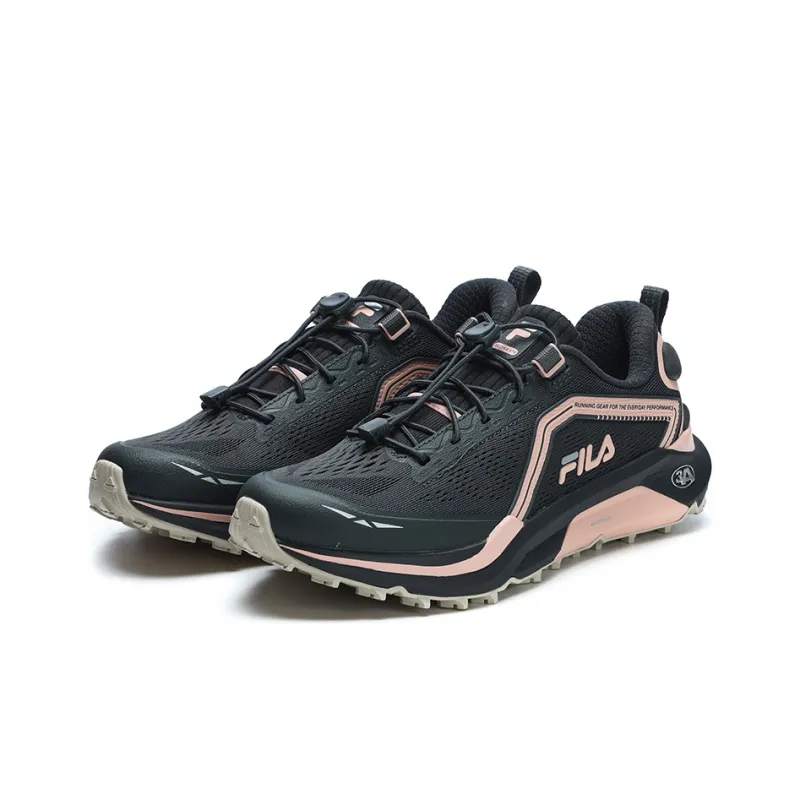 FILA LYNX Anti Slip Wear Resistant Low Top Trail Running Running Shoes Women's Pink Black-1