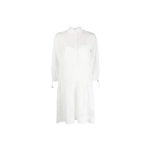 Brunello Cucinelli Long-Sleeved Dresses Women's White