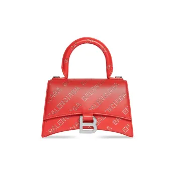 Balenciaga Hourglass Cow Leather Hourglass Bag Shoulder Bag Crossbody Bag Handbag Extra Small Women's Red
