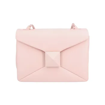 Valentino Calfskin Crossbody Bag, Shoulder Bag Women's Light Pink