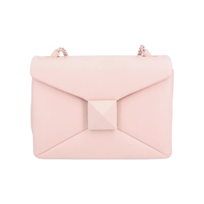 Valentino Calfskin Crossbody Bag, Shoulder Bag Women's Light Pink-0