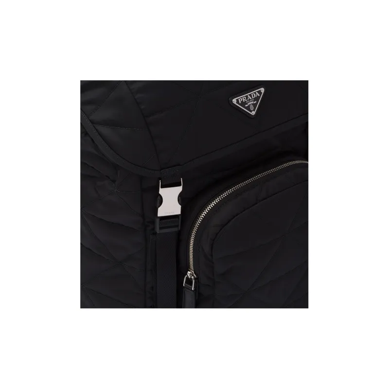 PRADA Recycled Nylon Backpack Men's Black-3