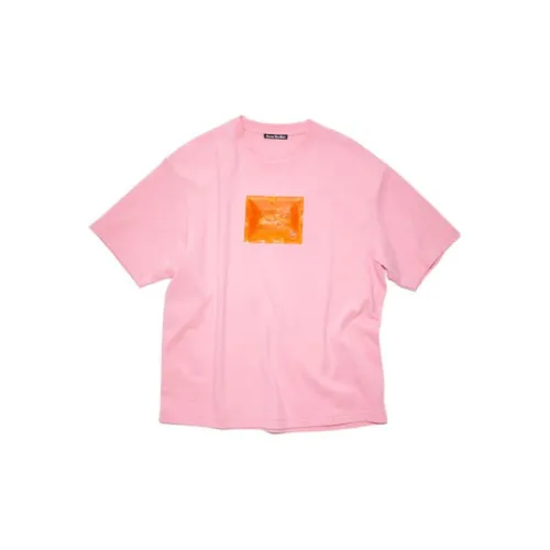 Acne Studios T-Shirts Unisex Bubble Gum Pink Color