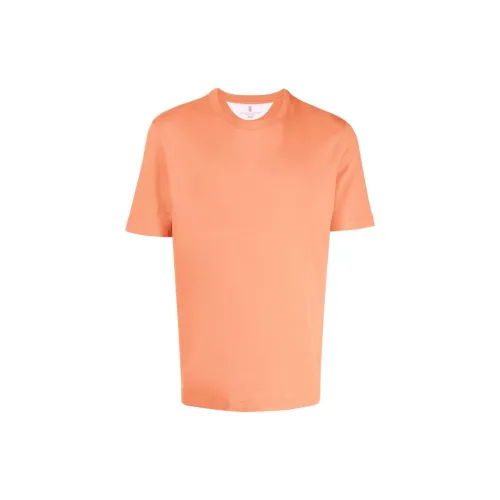 Brunello Cucinelli T-Shirts Men Carrot Orange