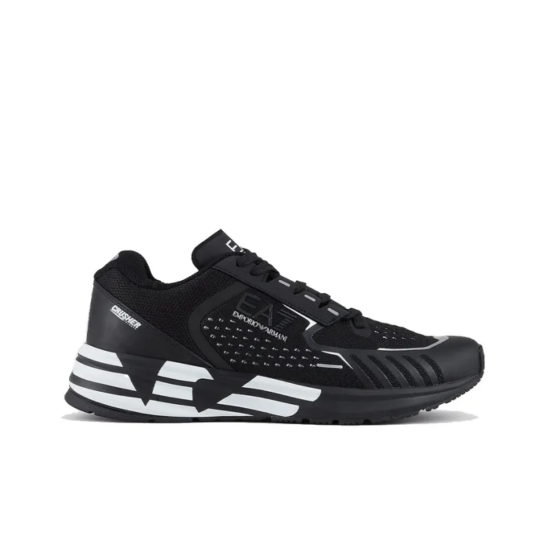 EMPORIO ARMANI EA7 Low-Top Sports Casual Shoes Unisex Black White-1