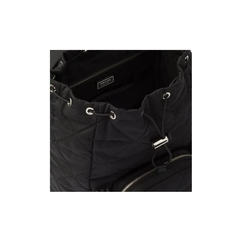 PRADA Recycled Nylon Backpack Men's Black-4