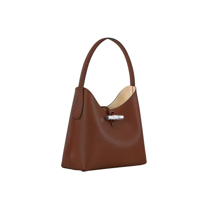 LONGCHAMP Roseau Calfskin Shoulder Bag Handbag Shoulder Bag Women's Brown-1
