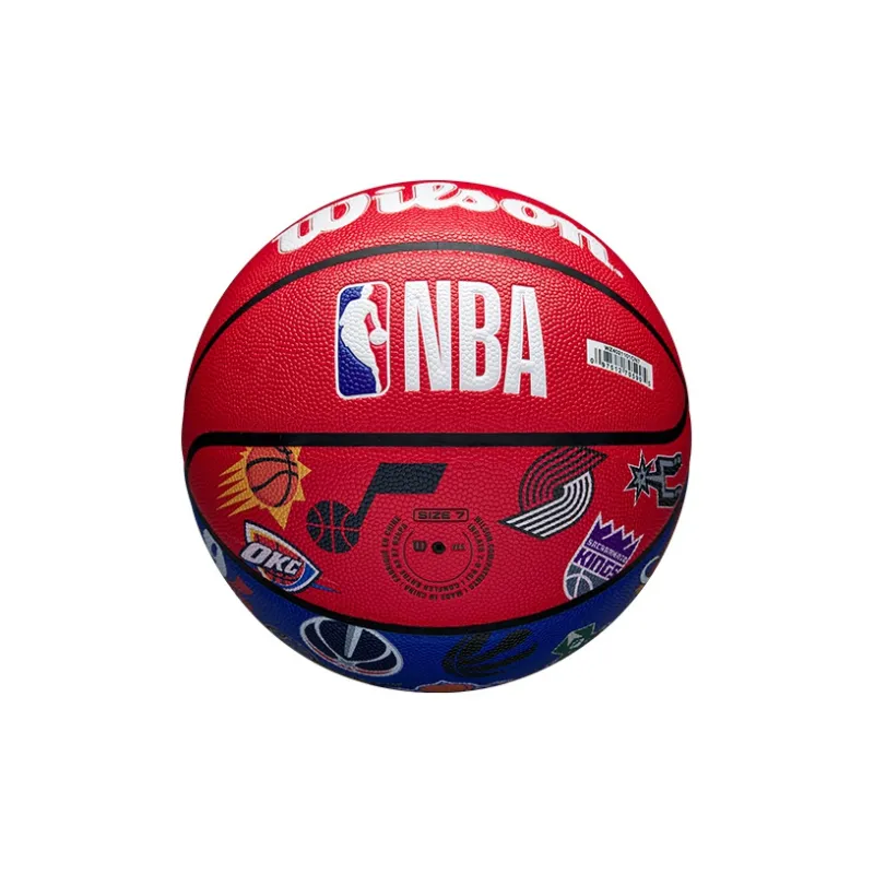 Wilson x NBA NBA Full Team Emblem Series PU Basketball Black Orange Size 7 Ball Training Unisex-4