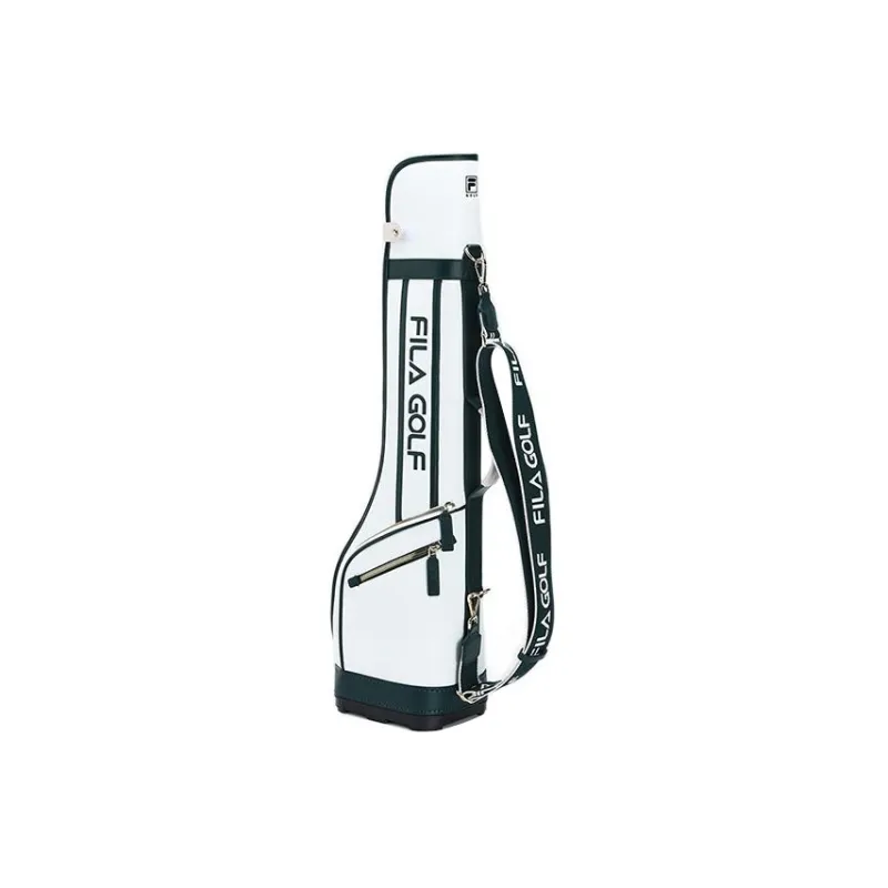 FILA PU Golf Bag With Club Head Cover Equipment Bag Shoulder Bag Crossbody Bag Regular Women's White-1