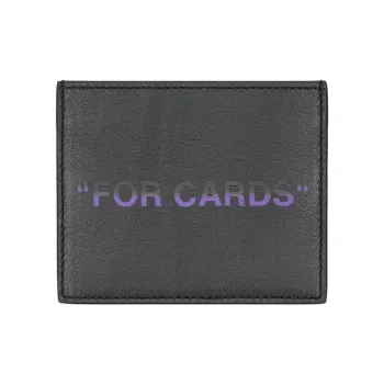 OFF WHITE Card Case Quote Black/Purple