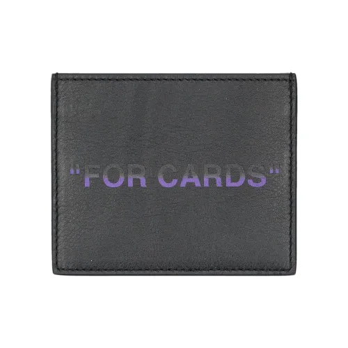 OFF-WHITE Card Case Quote Black/Purple