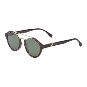 FENDI Plate And Metal Aviator Sunglasses Men's