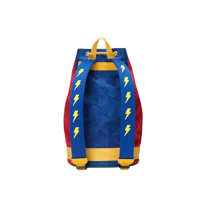 GUCCI Nylon Kids' Backpacks Kids' Yellow/Blue/Red-2
