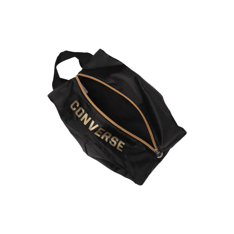 Converse Polyester Portable Shoe Bag Small Size Unisex Black & Gold-3