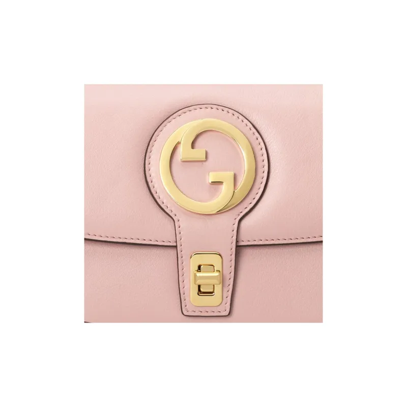 GUCCI Blondie Leather Shoulder Bag Crossbody Bag Handbag Small Size Women's Pink-9