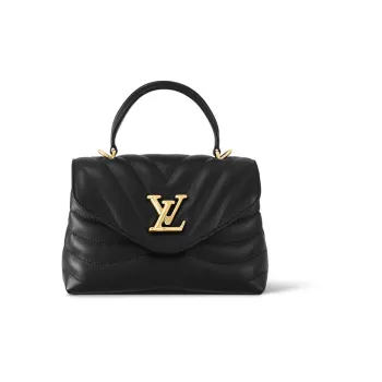 LOUIS VUITTON New Wave Smooth Cow Leather Shoulder Bag, Crossbody Bag, Handbag Regular Women's Black