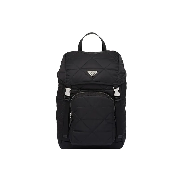 PRADA Recycled Nylon Backpack Men's Black-0