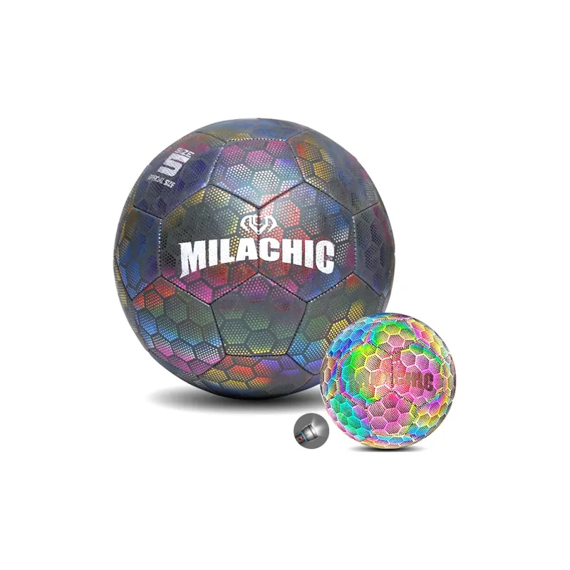 MILACHIC Size 4 5 Size Soccer PU Machine Stitched Soccer Ball Unisex Dazzling Color-2