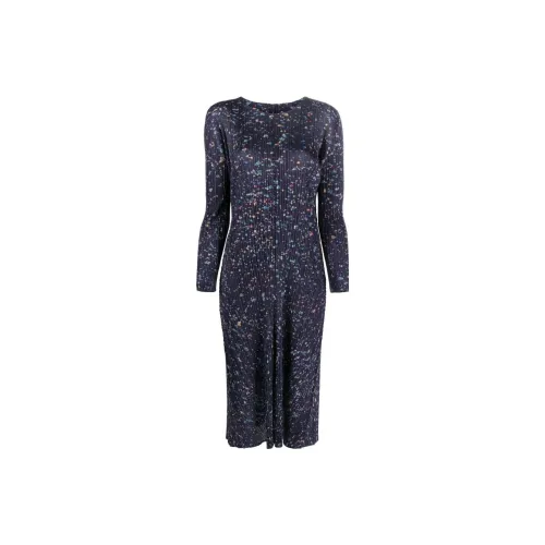 PLEATS PLEASE ISSEY MIYAKE Long-Sleeved Dresses Women's Dark Blue