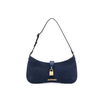Jacquemus Nubuck Handbag Shoulder Bag Women's Navy