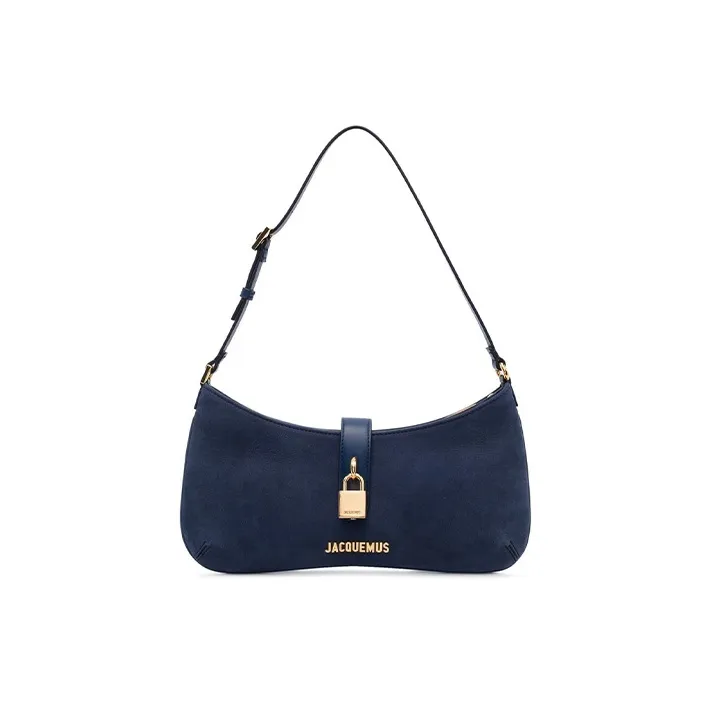 Jacquemus Nubuck Handbag Shoulder Bag Women's Navy-0