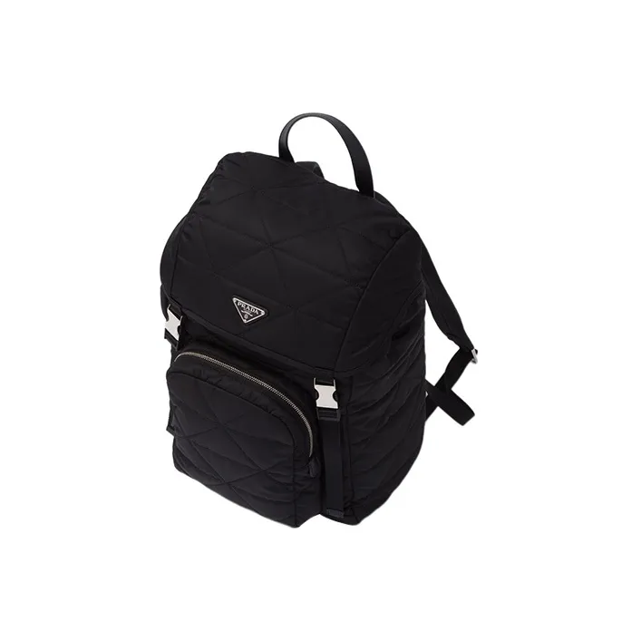PRADA Recycled Nylon Backpack Men's Black-1