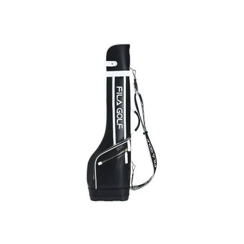 FILA Polyurethane Golf Bag With Club Head Cover Equipment Bag Shoulder Bag Crossbody Bag Regular Women's Black