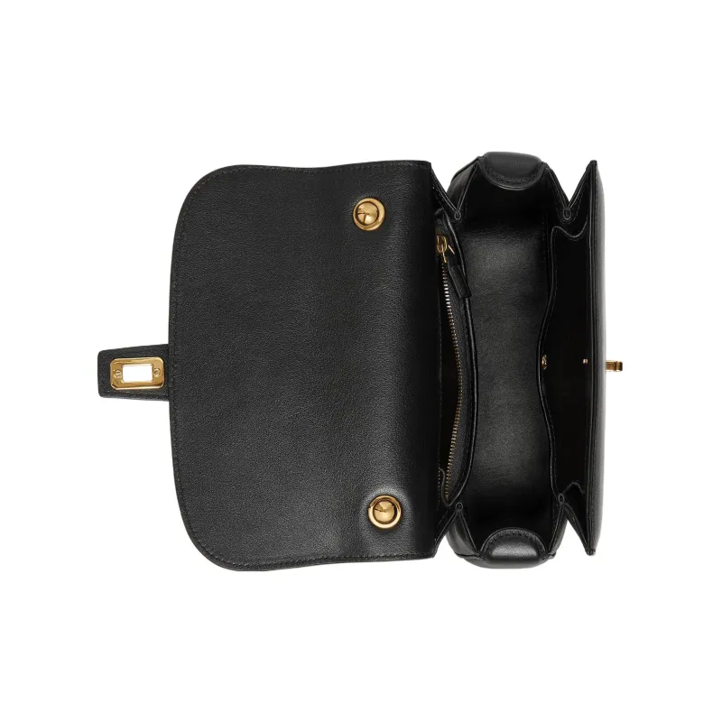 GUCCI Blondie Leather Shoulder Bag, Crossbody Bag, Handbag Trumpets Women's Black-7