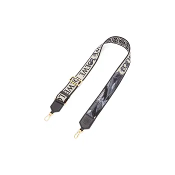 LOEWE Haruki's Mobile Castle Collaboration Textured Jacquard Fabric With Cow Leather Patchwork Bag Straps Women's Black