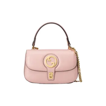 GUCCI Blondie Leather Shoulder Bag Crossbody Bag Handbag Small Size Women's Pink